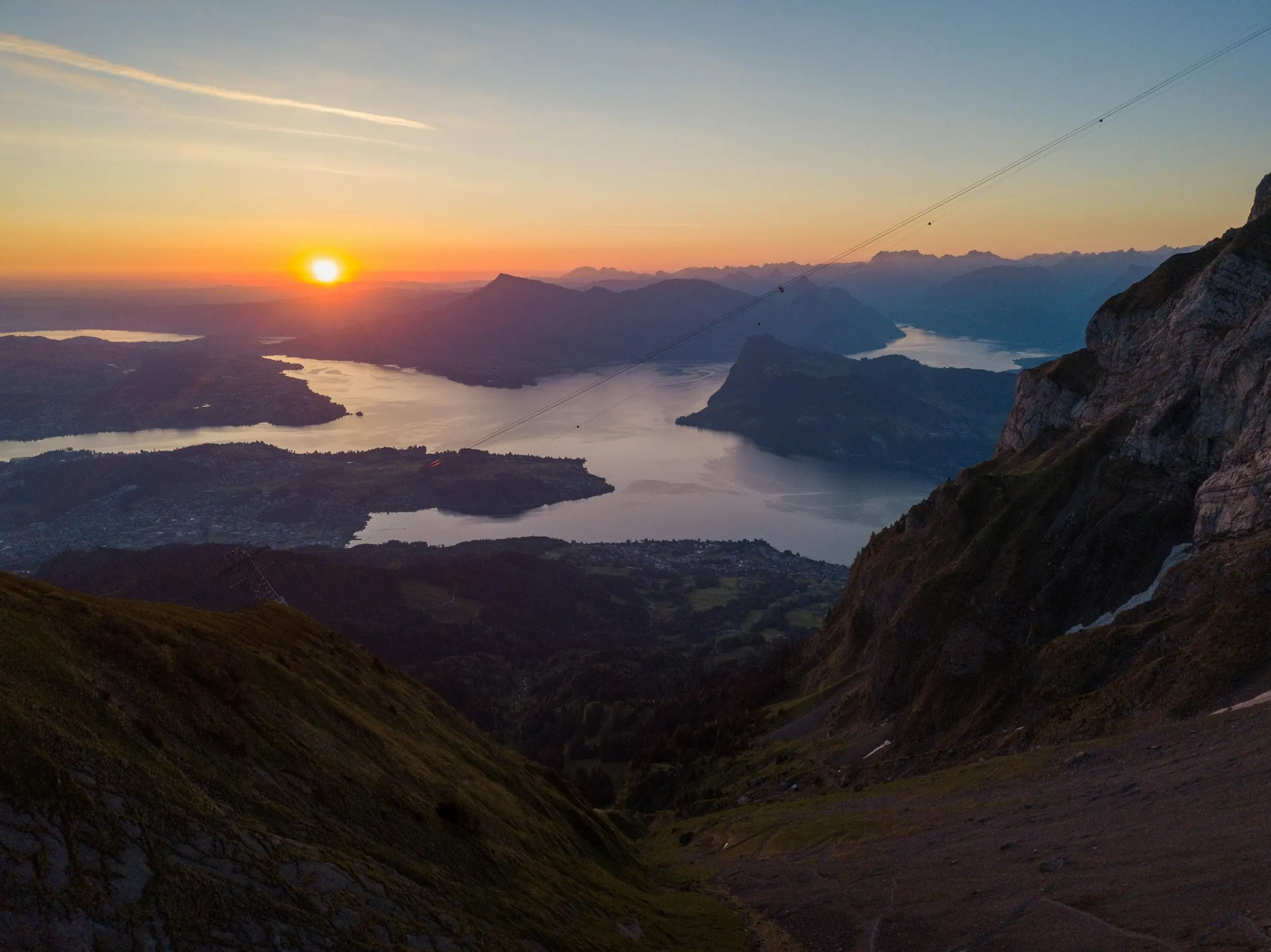 Lake Lucerne at sunset
